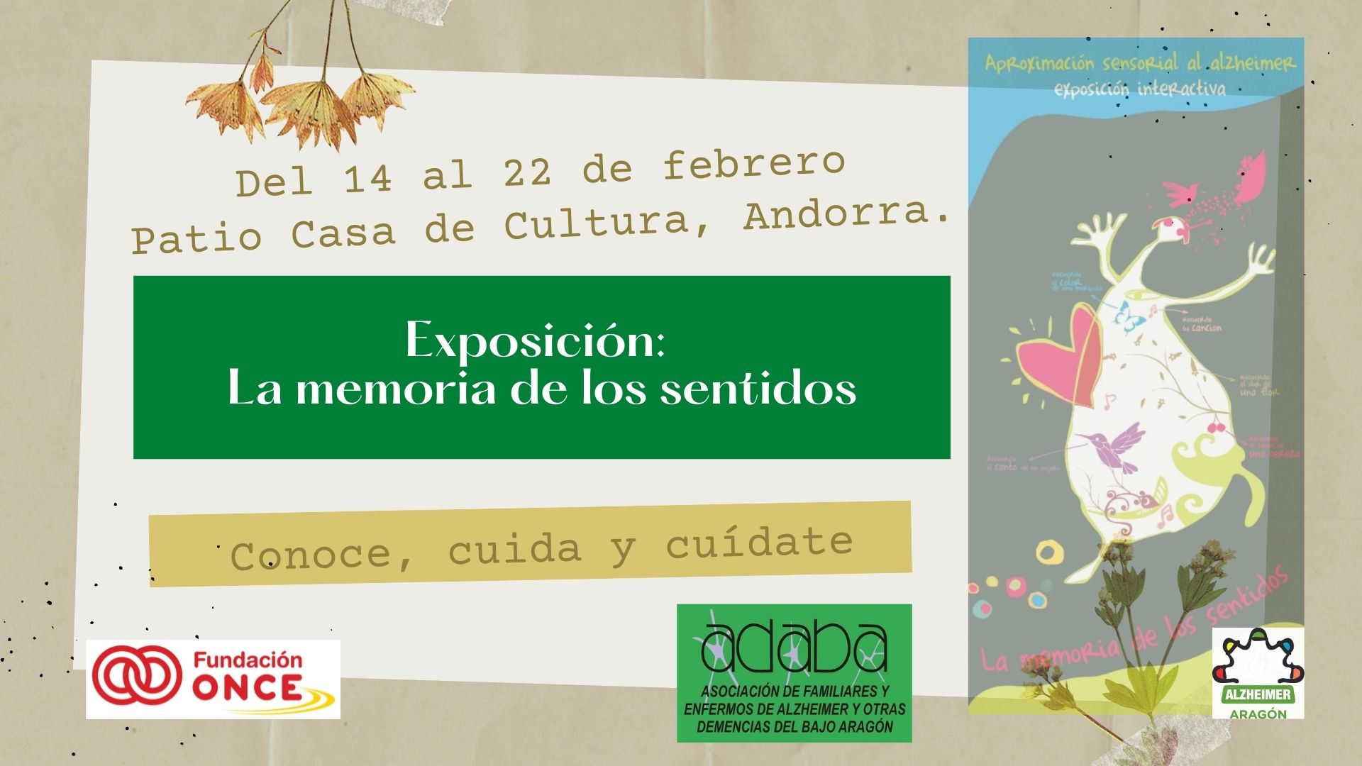 Exposición Alzheimer: La Memoria de los sentidos en Andorra
